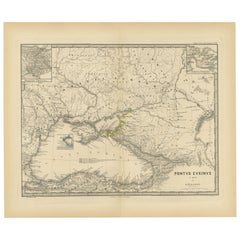 La mer noire en antiquité : carte de Pontus Euxinus, publiée en 1880