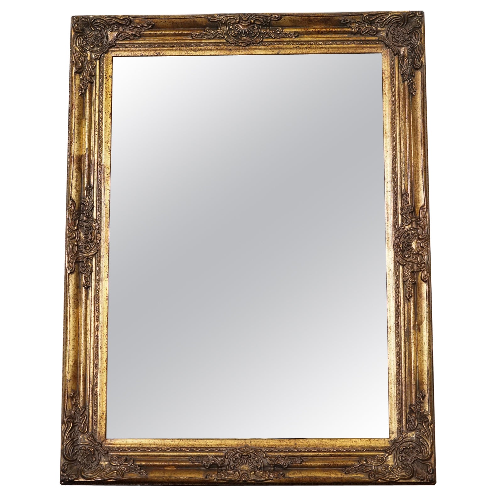 LOVELY VINTAGE FRENCH GOLD GILTED WALL MIRROR j1 For Sale