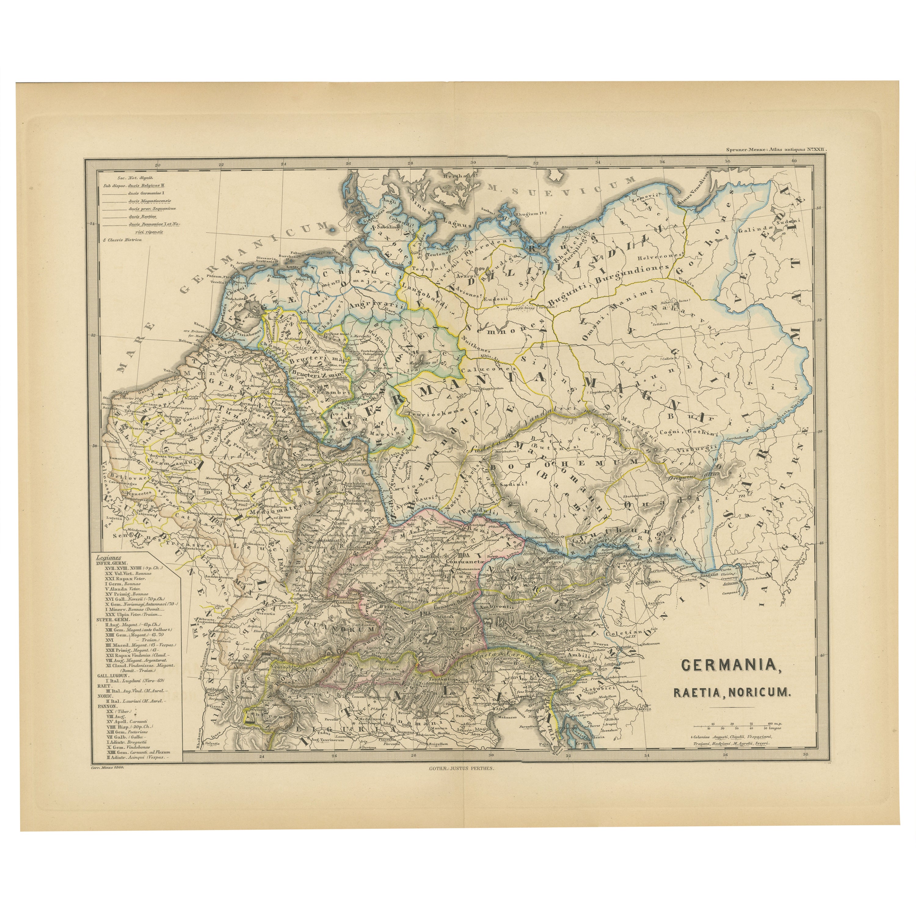 Roman Frontiers Engraved: Germania, Raetia, and Noricum, Published in 1880 For Sale