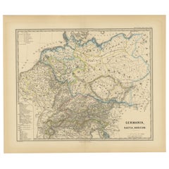 Römische Grenzen, eingraviert: Germania, Raetia und Noricum, veröffentlicht 1880