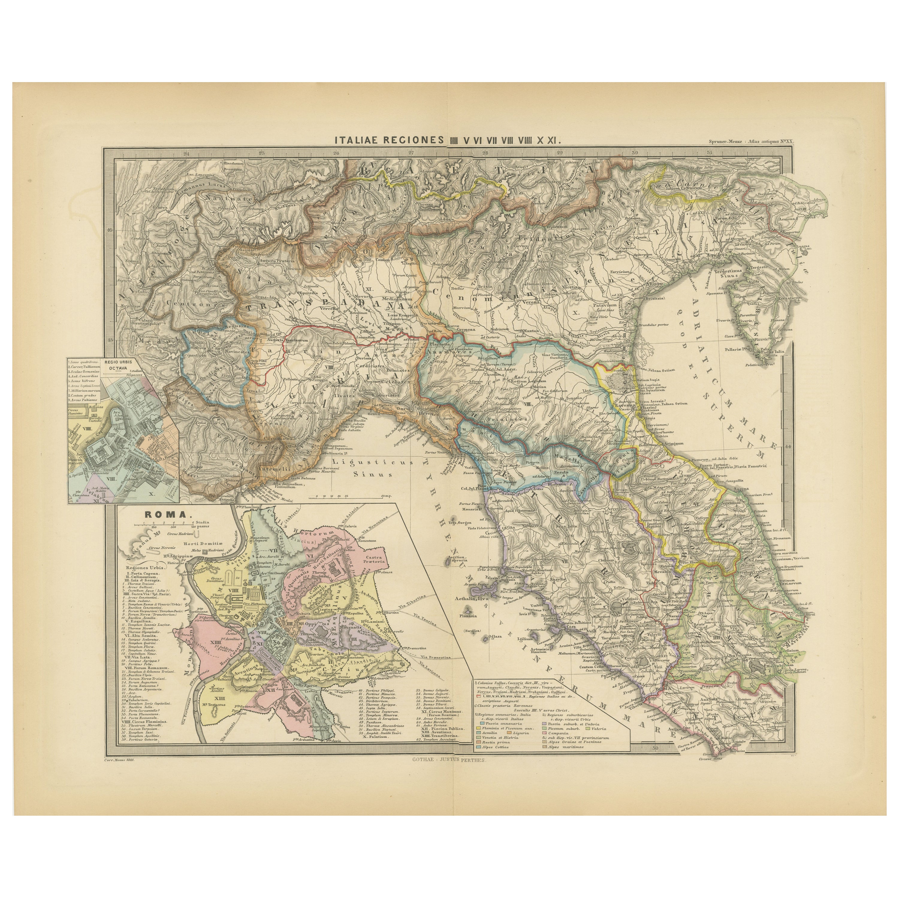 Antikes Italien: Regionen und Rom im Römischen Kaiserreich, veröffentlicht 1880 im Angebot