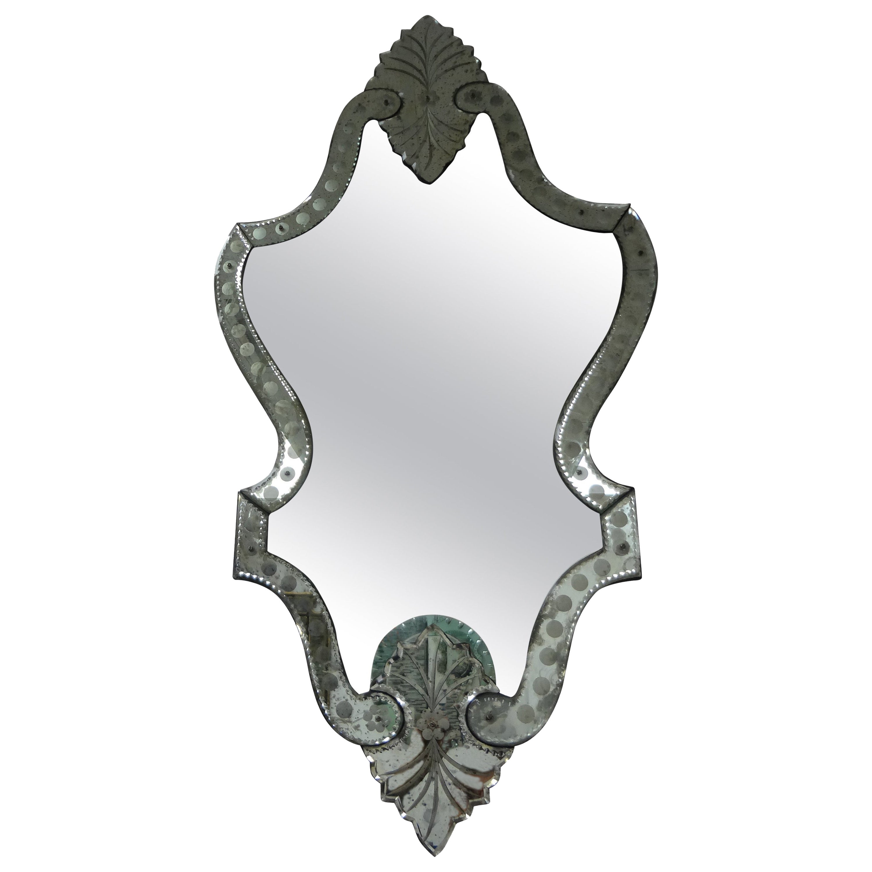 Specchio veneziano inciso vintage