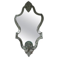 Specchio veneziano inciso vintage