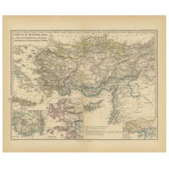 Asie mineure et provinces : une carte de l'Empire romain de Spruner-Menke Atlas, 1880