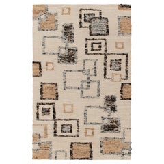 Rug & Kilim's Modern Kilim Rug in White, Black, Multicolor Deco Pattern