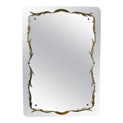 Vintage Italian Modern Fontana Arte Style Mirror