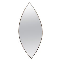 Retro Italian Modern Gio Ponti Inspired Brass Mirror