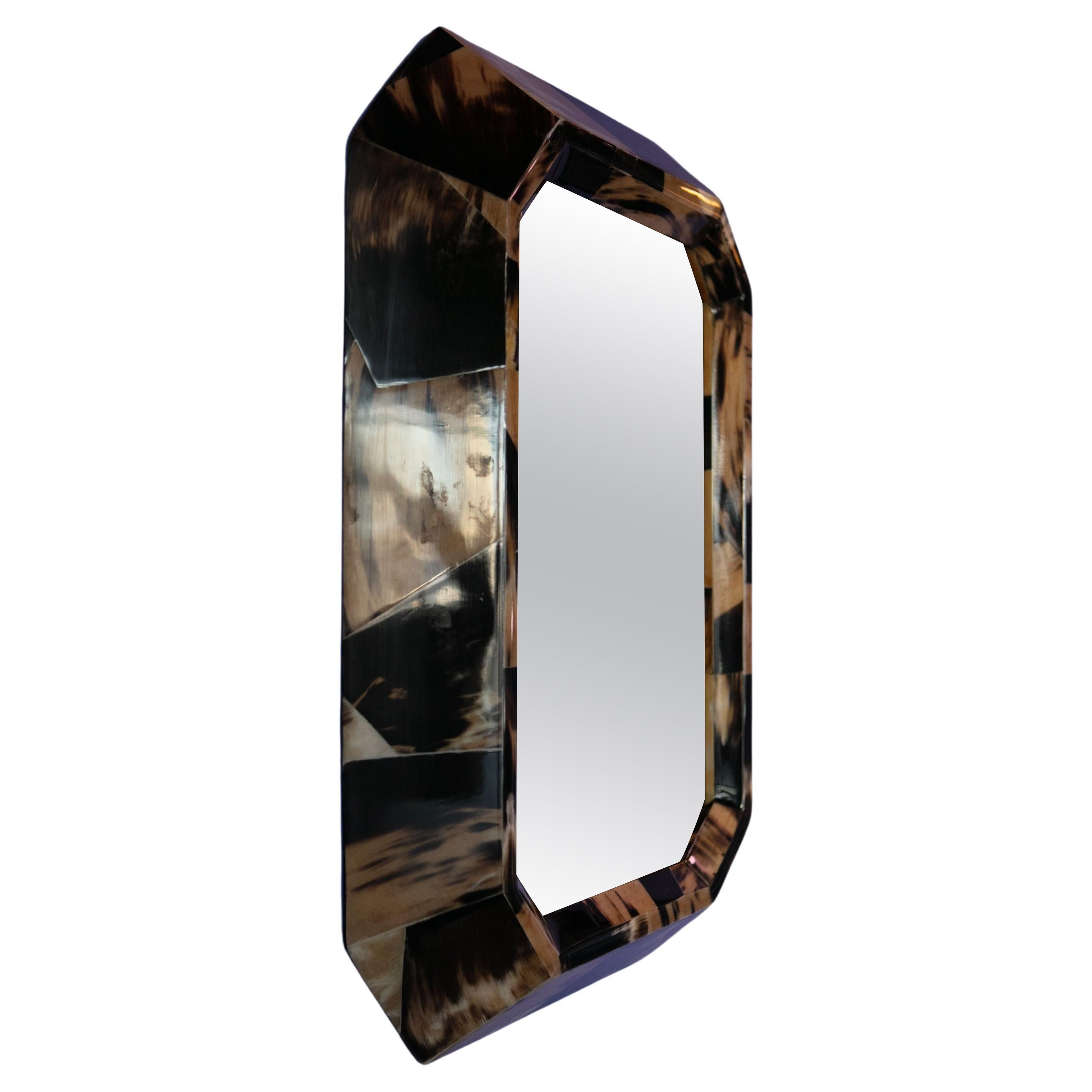 Time Further Mirror in Black Horn by Andrea Vargas Dieppa For Sale