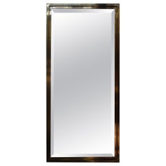 Specchio moderno italiano in ottone smussato