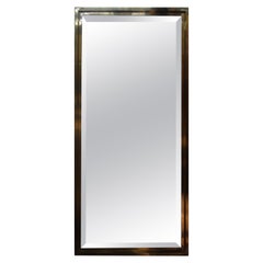 Italian Modern Brass Beveled Mirror