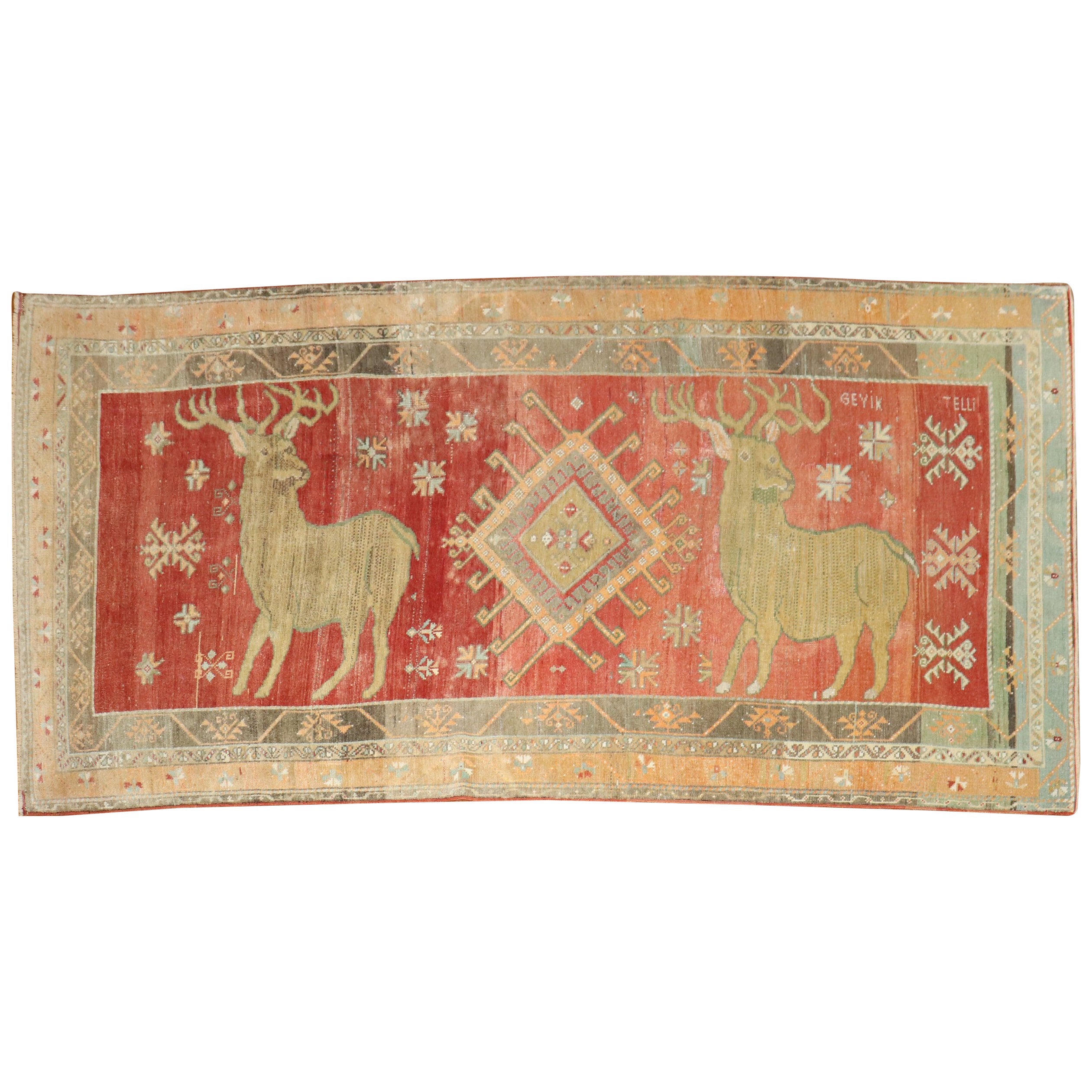 Grand tapis pictural turc de la collection Zabihi