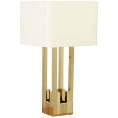 Vintage Large Lumica Brass Table Lamp