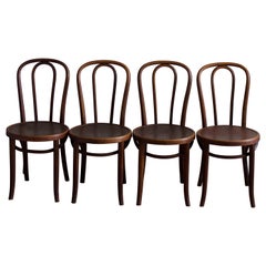 Set of Four Thonet Bentwood No. 18 Chairs, 1960s