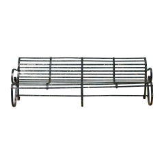 Used Victorian Four Seater Wrought Iron Garden Bench