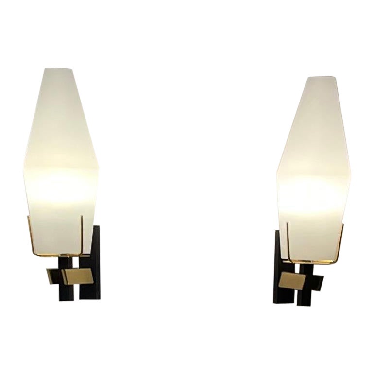 Pair of sconces by stilnovo For Sale