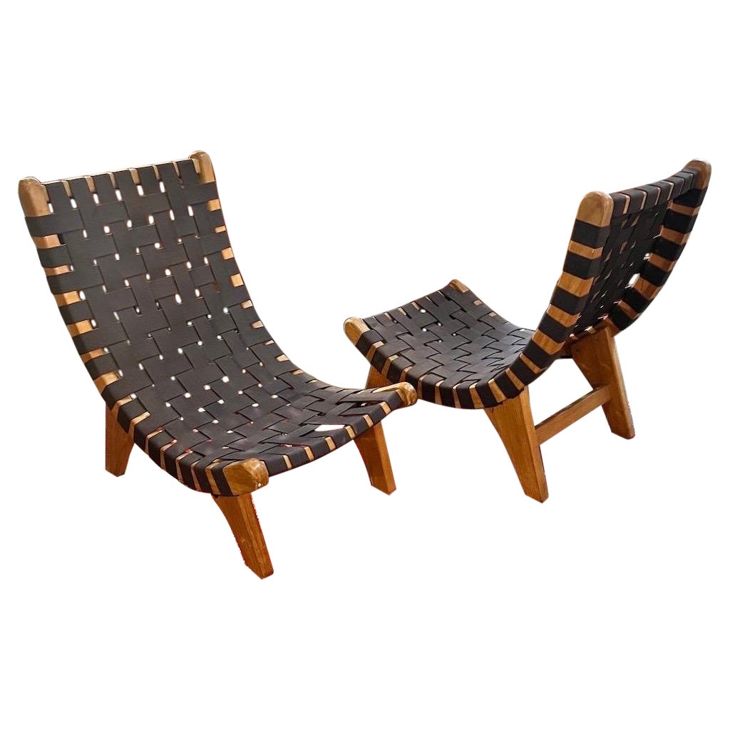 Pair of Mexican Modernist Lounge Chairs by Michael van Beuren, circa 1940s