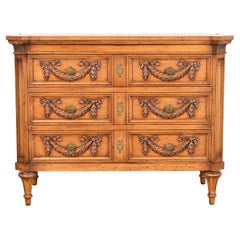 Karges French Regency Louis XVI Burled Walnut Dresser or Chest of Drawers
