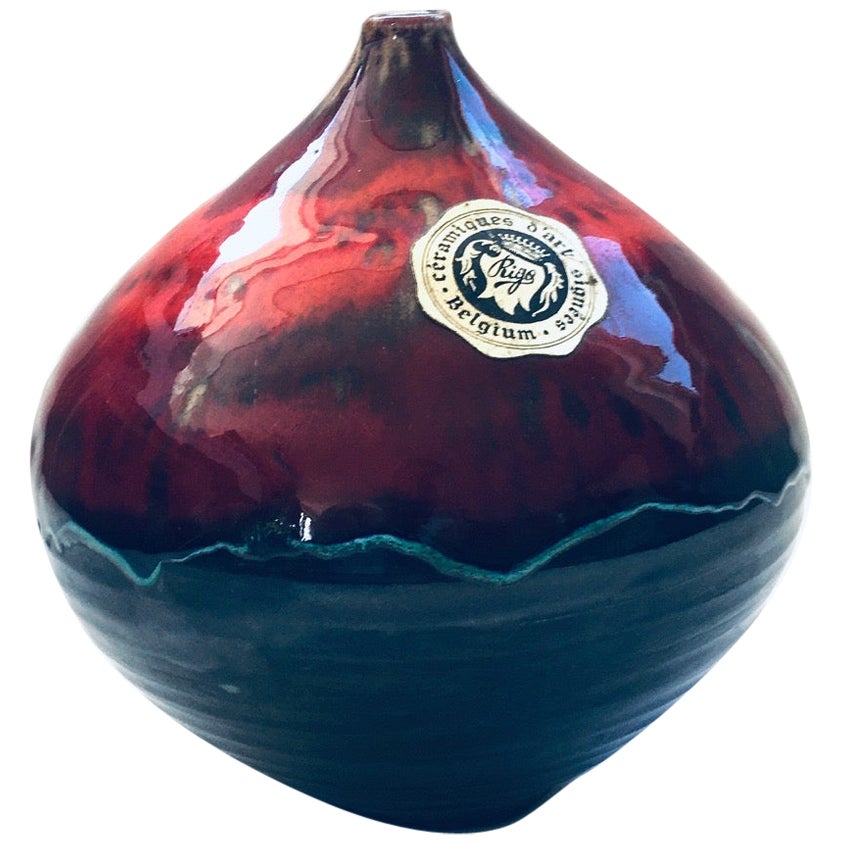 Céramiques d'Art Signées RIGO Vase aus der Jahrhundertmitte, Belgien 1960er Jahre im Angebot