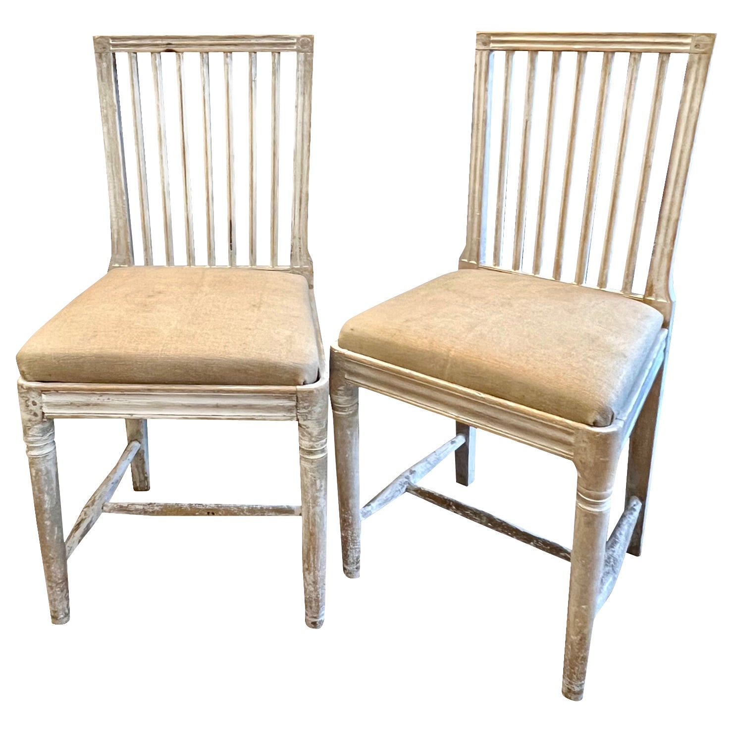 Pair of Early 19th century Swedish Chairs For Sale