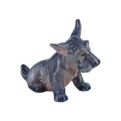 Vintage Dahl Jensen, porcelain figurine of a Scottish Terrier.
