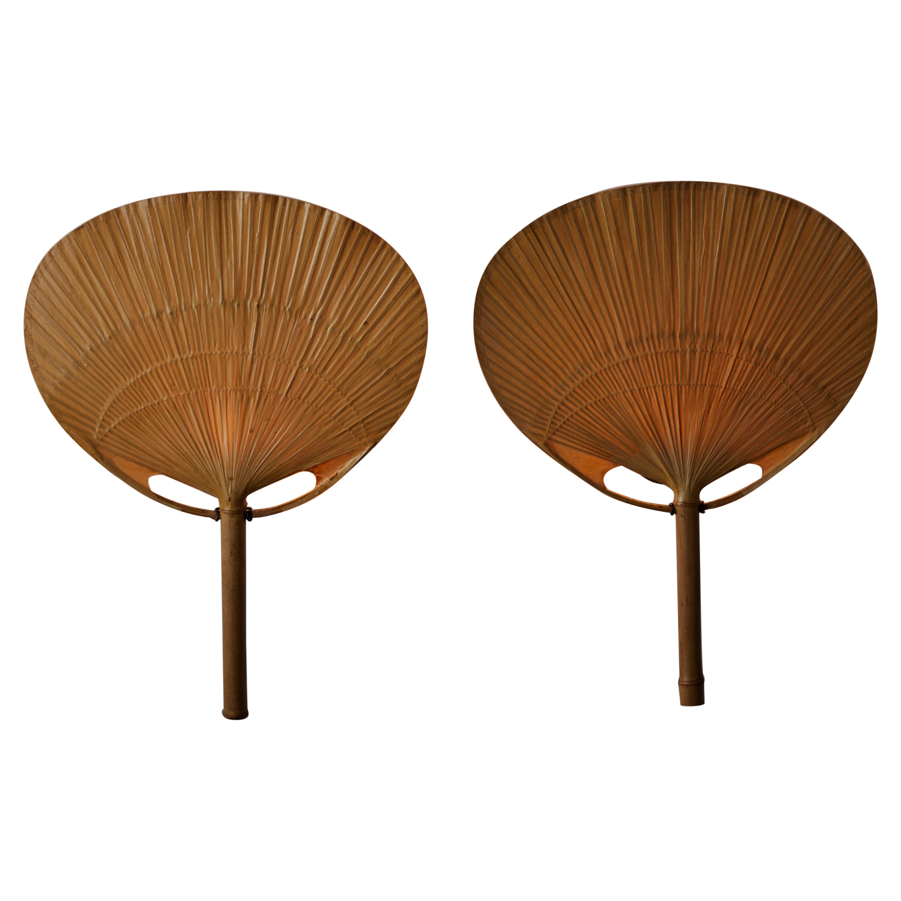 Pair of "Uchiwa" Wall Lights by Ingo Maurer for Design M