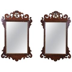 Pair of Chippendale Mahogany and Giltwood Mirrors 9