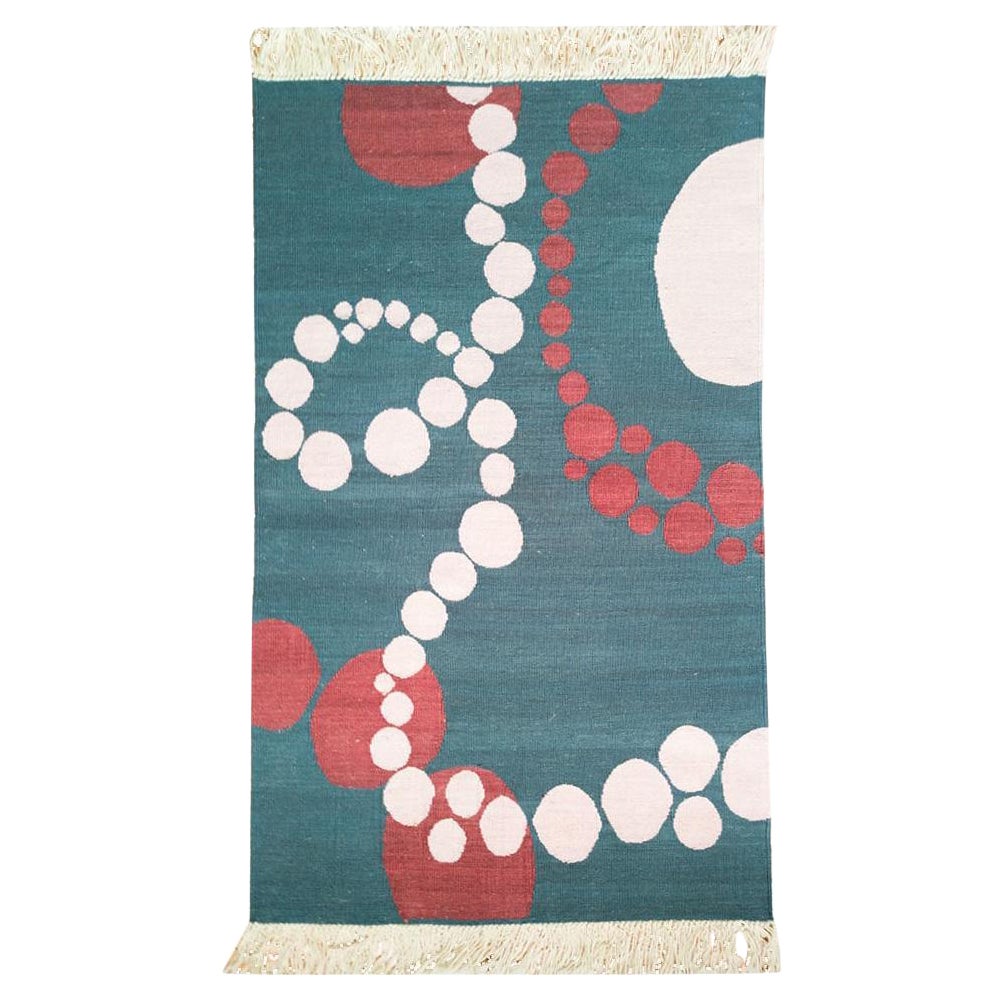 Bubble Trouble 5.3x6.10 ft Handwoven Modern Rug by Studio Potato  For Sale