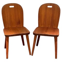 Vintage 1930s Sport Cabin Solid Pine Chairs in Axel Einar Hjorth Style by Åby Möbler 