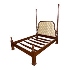 Scarborough House Queen Size Upholstered Mahogany Two Post Bed - Showroom Sample