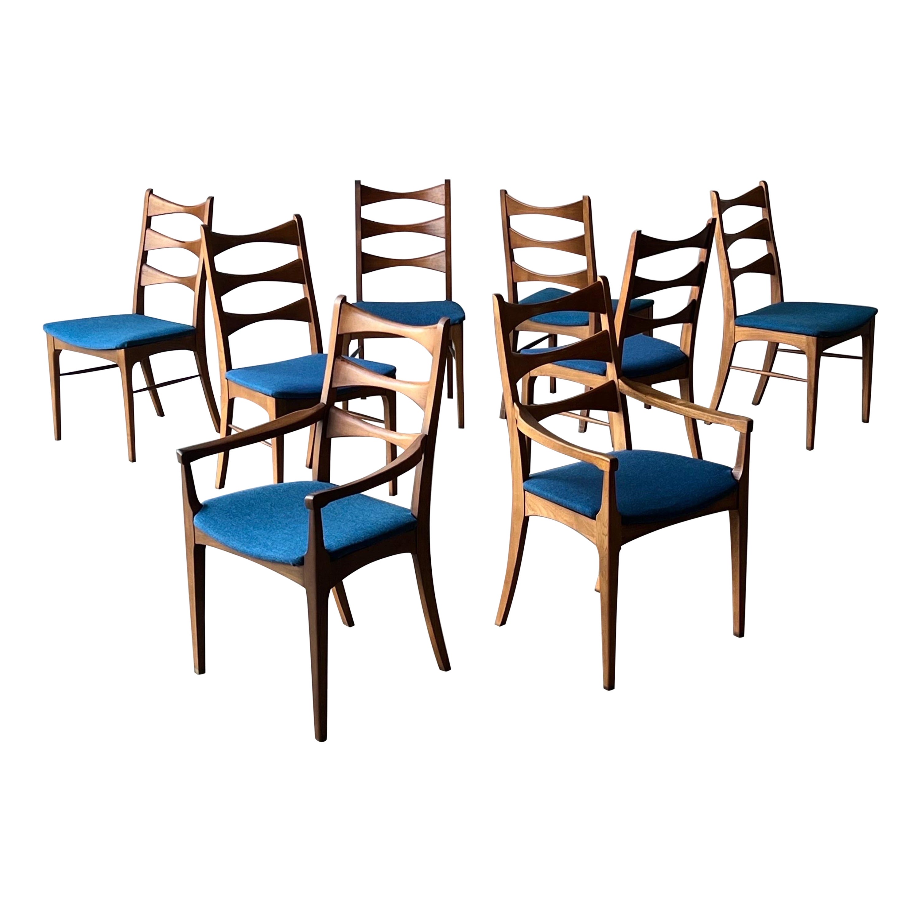 Mid-Century Lane Rhythm Dining Chairs - Set of Eight For Sale