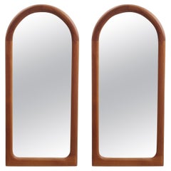Pair of Arched Teak Mirrors, 1960s