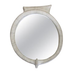 Retro Ceramic Framed Wall Mirror in the Sculptural Form Of A Cat c1960