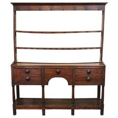 Used Late 18th Century Welsh Dresser with Pot Shelf Base