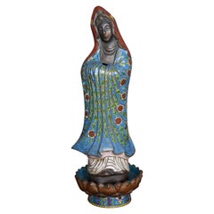 Cloisonné enamel figure of Guanyin Late 19th/20th century