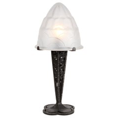 French Art Deco table lamp by Degué