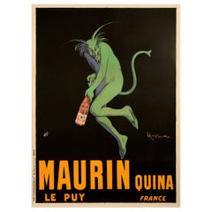 Cappiello, Original Alcohol Poster, Maurin Quina, Green Devil, Spirits, 1906