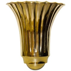 Vintage Solid Brass Gadrooned Corbel