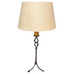 Popular Art, table lamp  in wrought iron circa 1950