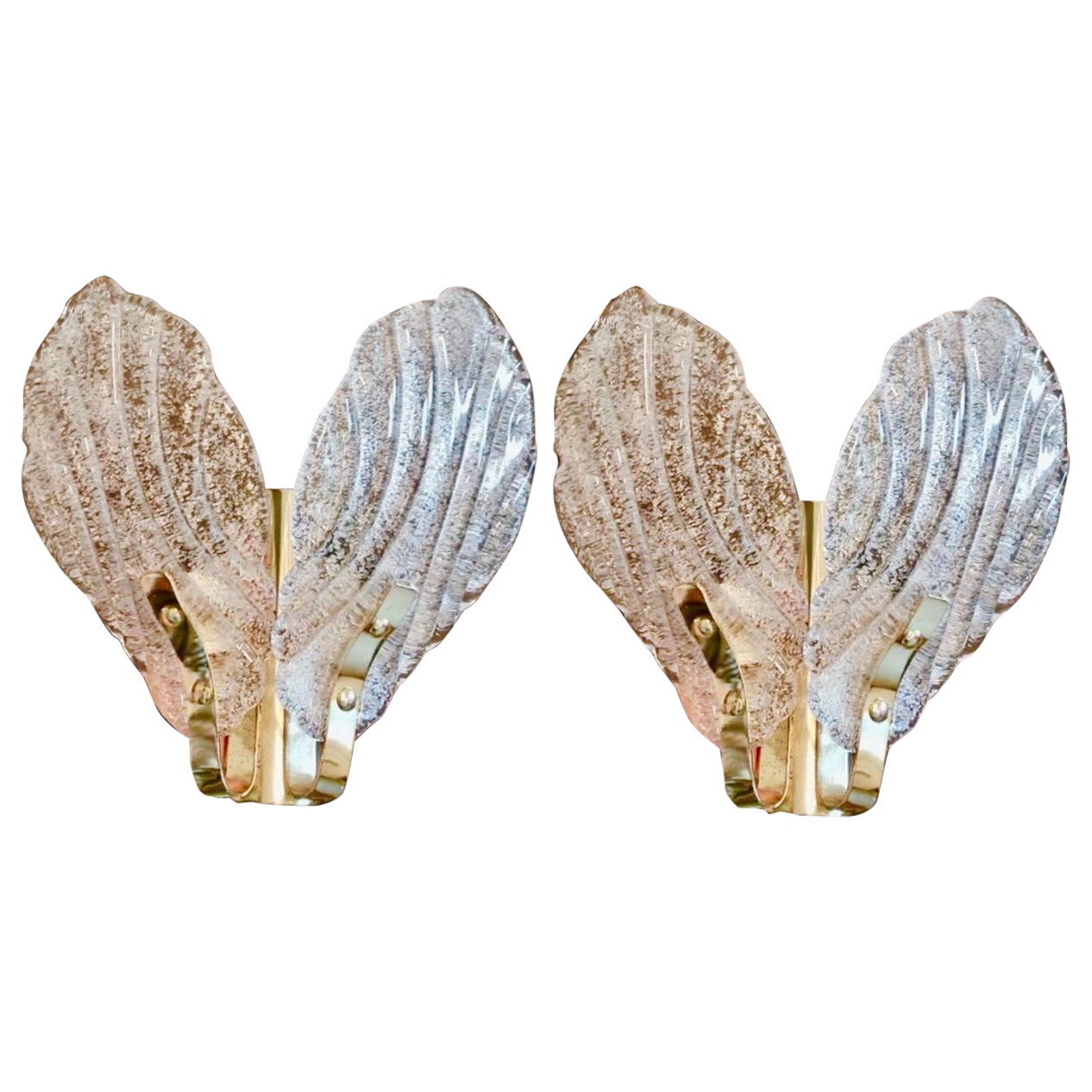Carl Fagerlund by Orrefors Pair of Sconce, 1980s