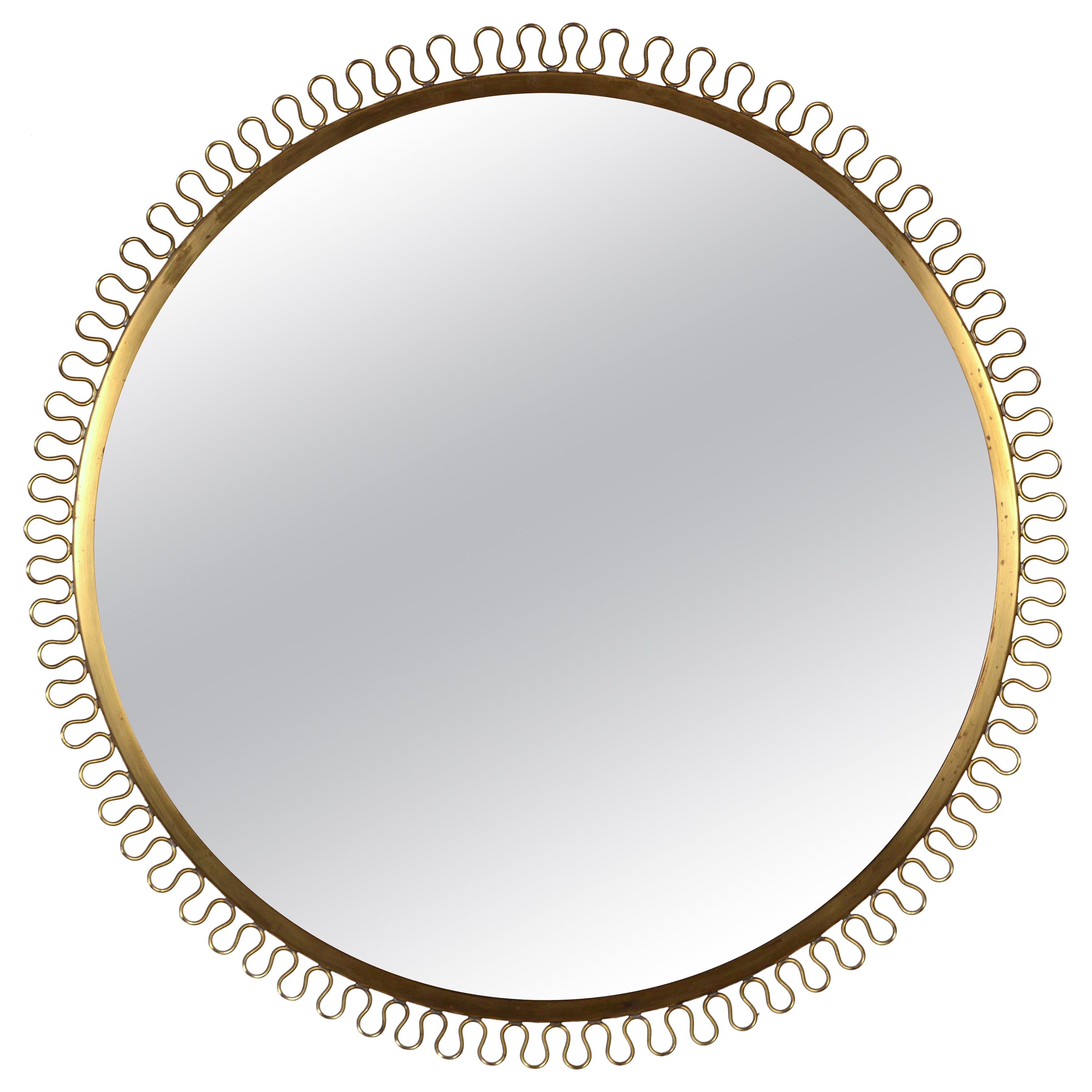 Large Josef Frank Mirror in Brass Svenskt Tenn Sweden