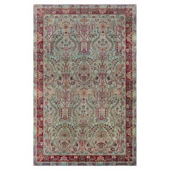 Antiker persischer Kirman Oriental Handgefertigter Teppich aus Wolle