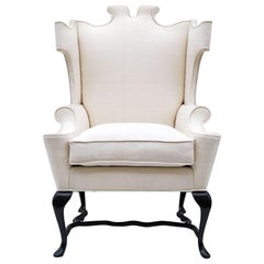 Arturo Pani Fanciful Wing Chair in Tussah Silk