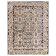 Persischer Tabriz-Teppich aus der Mitte des Jahrhunderts, handgefertigt aus Wolle