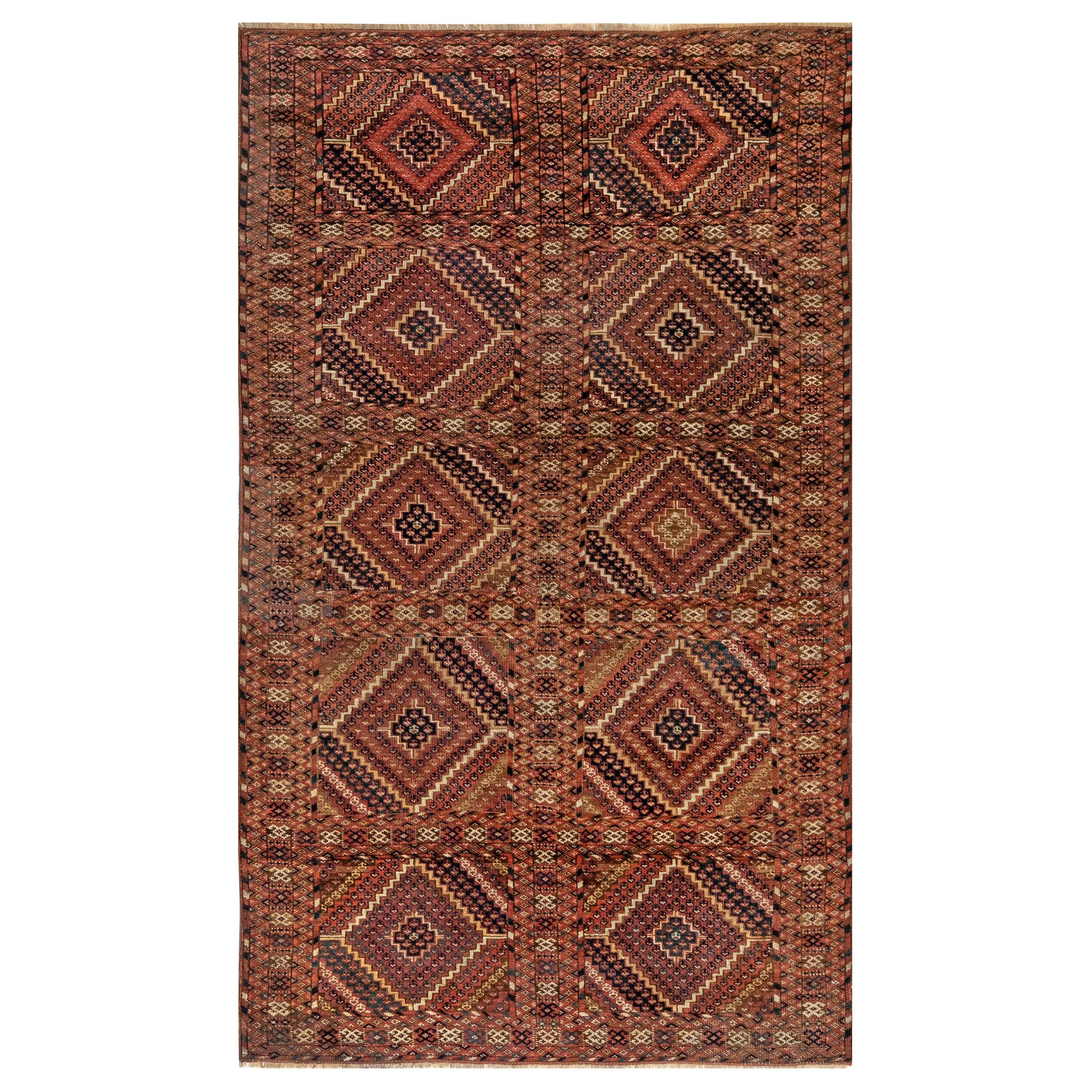 1900s Caucasian Handmade Wool Rug For Sale