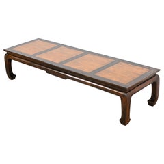 Michael Taylor for Baker Far East Collection Chinoiserie Walnut Coffee Table