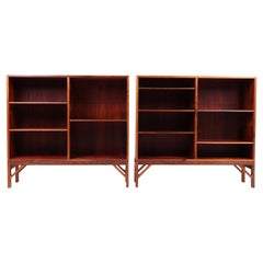 Pair of China Bookcases in Rosewood by Børge Mogensen, Made in Denmark, 1960s