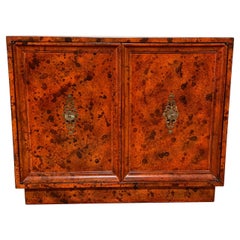 Vintage Faux Tortoise Lacquered Buffet Cabinet by Lane Circa 1970s