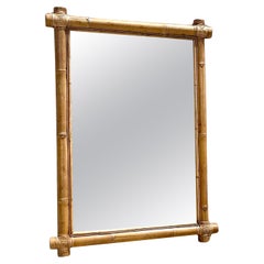 Vintage Coastal Elephant Bamboo Mirror