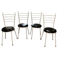 Chaises de salle à manger en fer de style McCobb du milieu du siècle Walter of Wabash