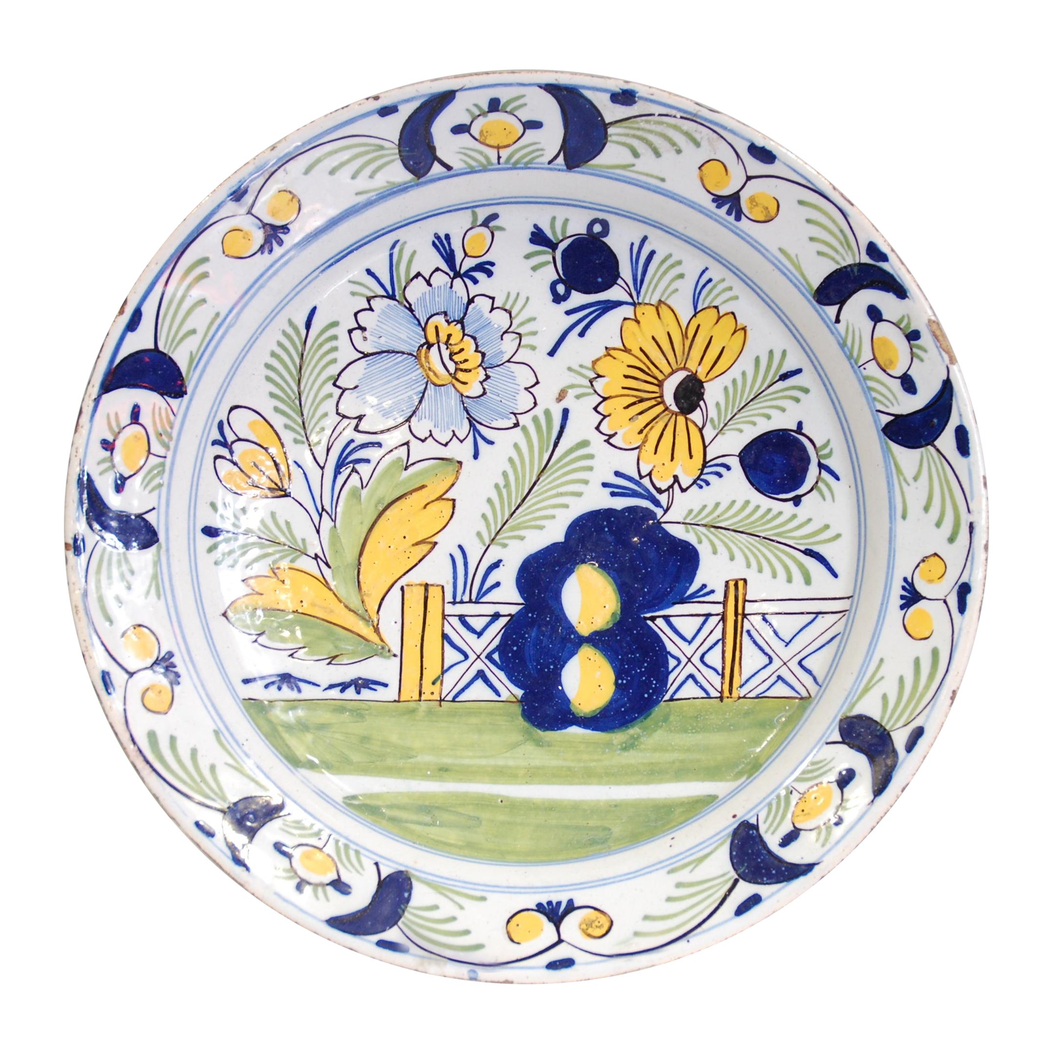 Delft Ladegerät, mit Chinoiserie Dekoration. England um 1760. im Angebot